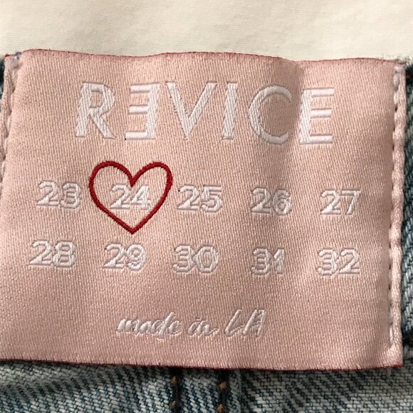 Revice Jeans Women 24 Blue Mid Rise Button Fly Medium Wash Stretch Preppy 18218 - Picture 3 of 14